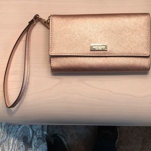 Kate Spade Wallet Wristlet Rose Gold